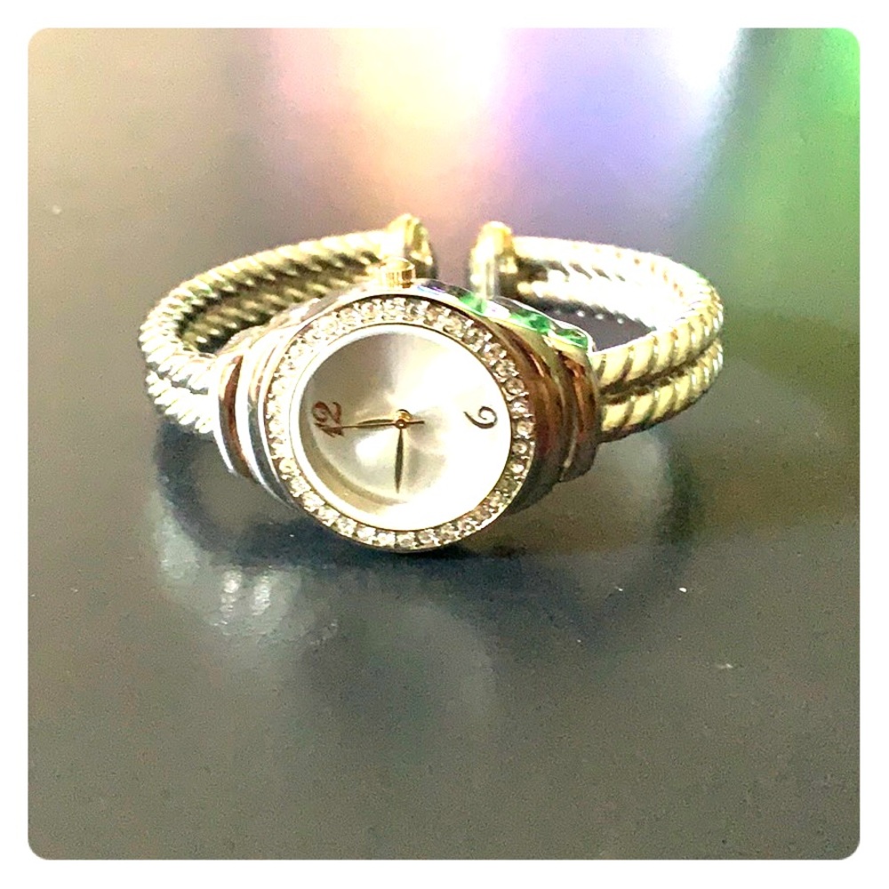 Silver Colored Wrist Watch w/ Gold Accents NWOT